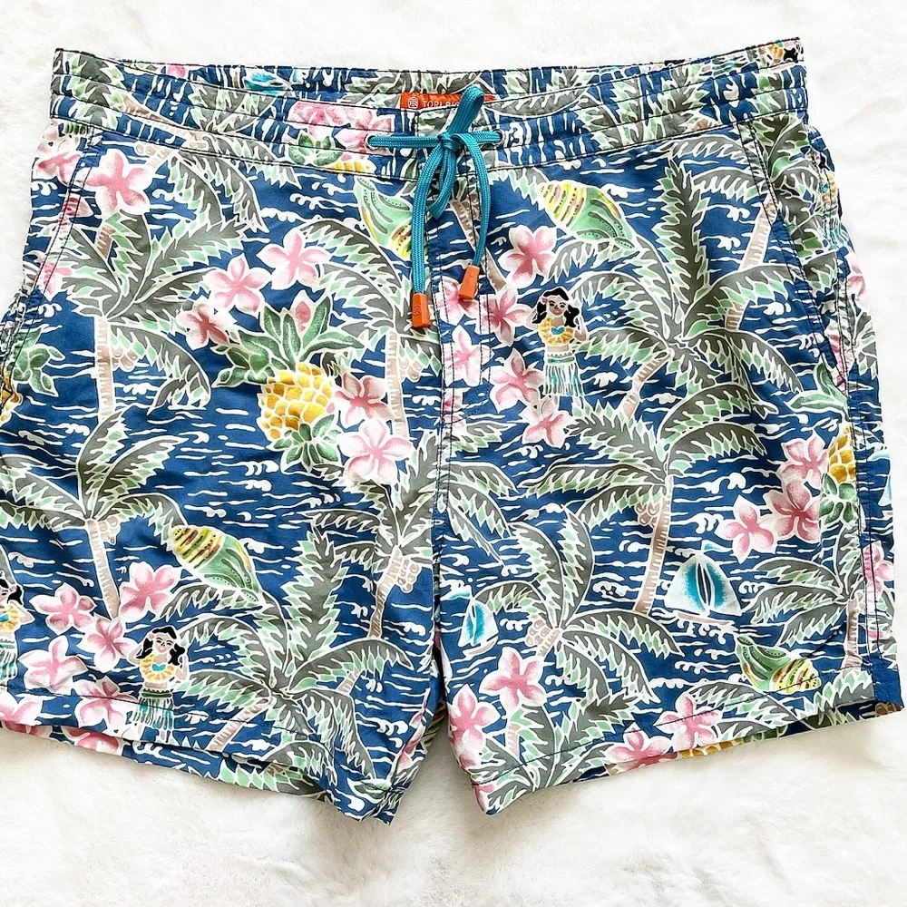 TORI RICHARD HAWAIIAN LUAU GIRL SWIM TRUNKS SIZE 36
